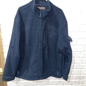 DULUTH TRADING Co Navy HEAVY THICK Fleece Jacket Full Zip Sweatshirt XL